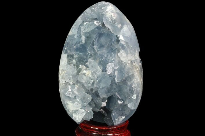 Crystal Filled Celestine (Celestite) Egg Geode - Madagascar #100074